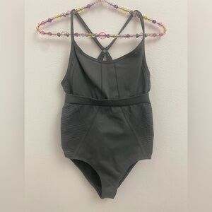 athletic one-piece swimsuit (also commonly referred to as a leotard or unitard
